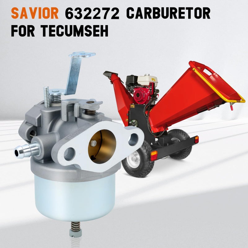 Savior 632272 Carburetor Compatible With Tecumseh H30 H50 H60 HH60 632230 632631 631067 632235 631867 632019A 632019 631828 632076 631067A 5HP 6HP Carb Kit Troy-Bilt Hose Tiller Engine Parts - Image 3